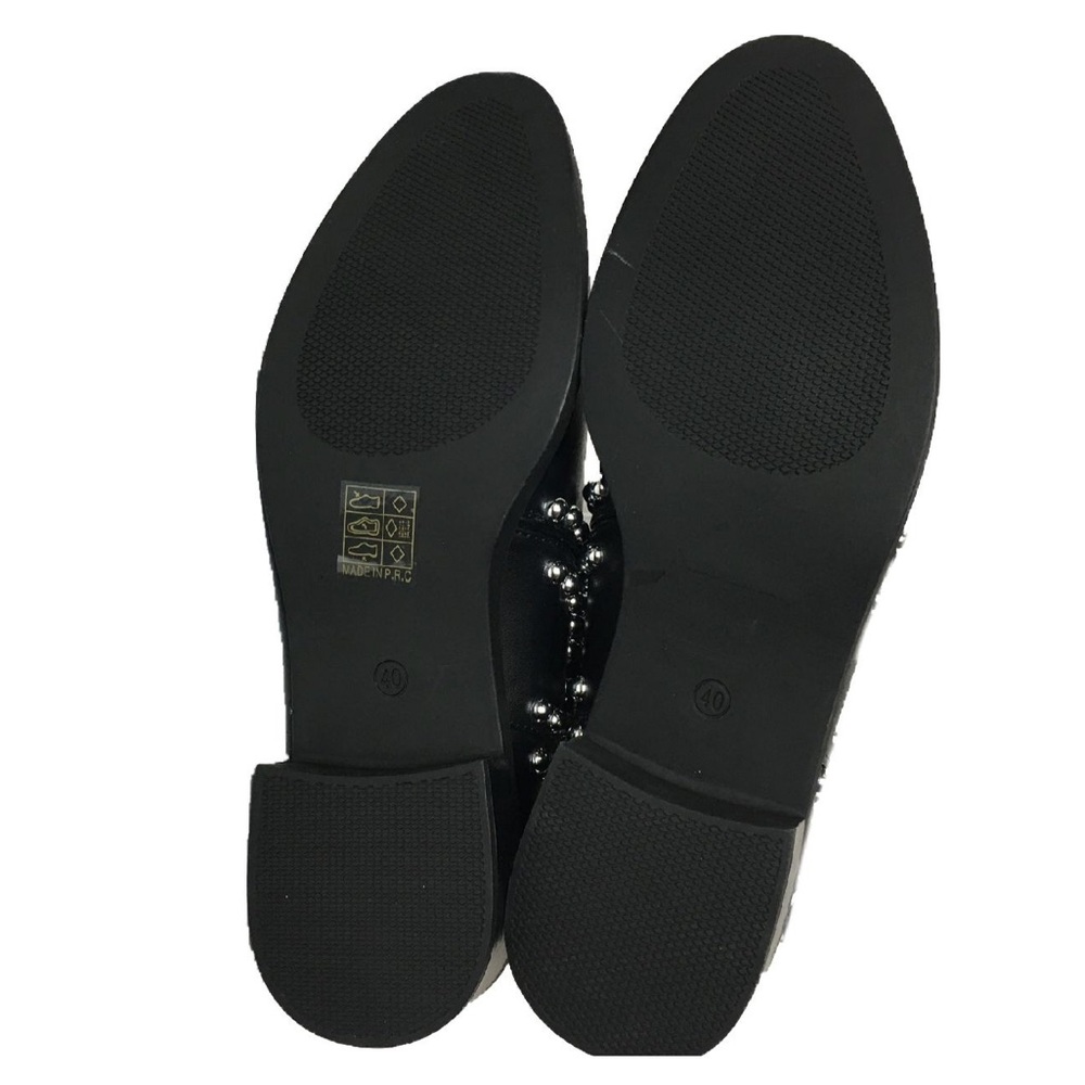 Fersini Italian Leather Ankle Boots Black Studded Booties Cutout Women's 9.5 - Picture 6 of 12